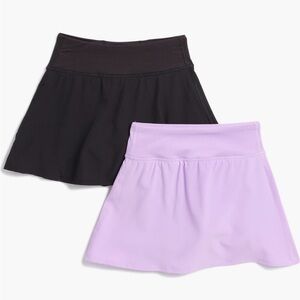 90 Degree by Reflex Black and Lavender Skirt Set